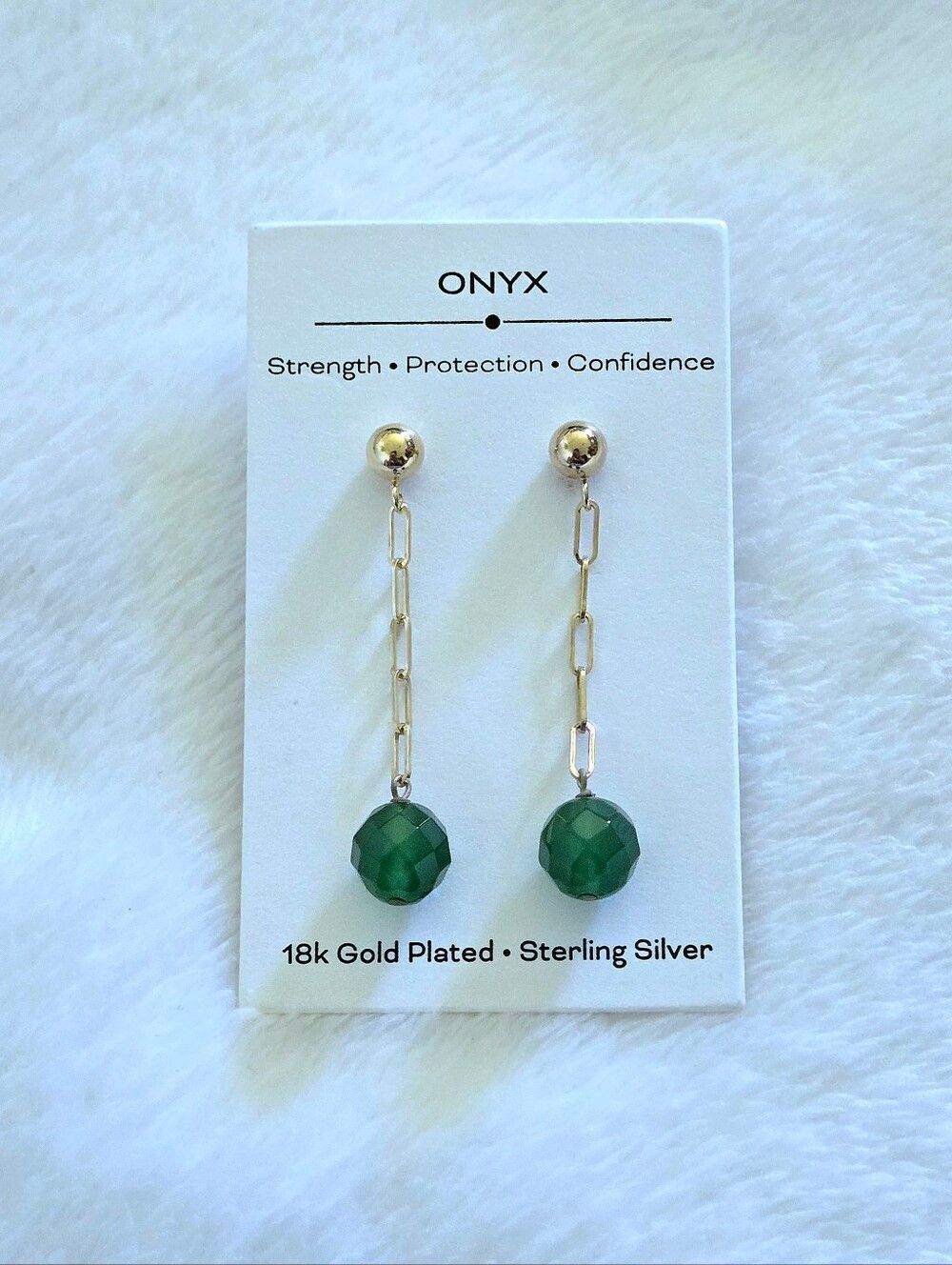 ✨️HP✨️ Green💚 Onyx Dangle Earrings